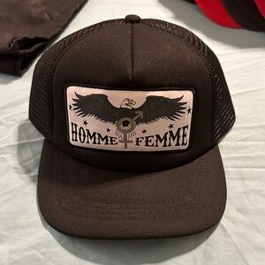 Homme Femme Black Trucker Hat